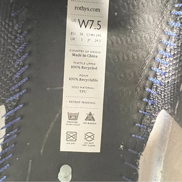 Rothy's The Sneaker in Gray Camo 7.5 - Picture 10 of 11